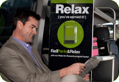 Man Relaxing on Shuttle