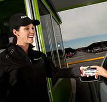 Attendant with Card