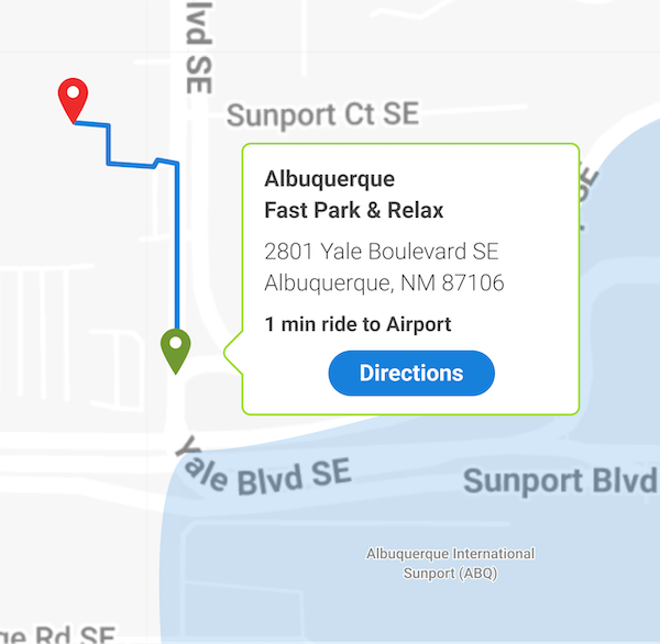 Your Albuquerque Airport Parking Solution Map
