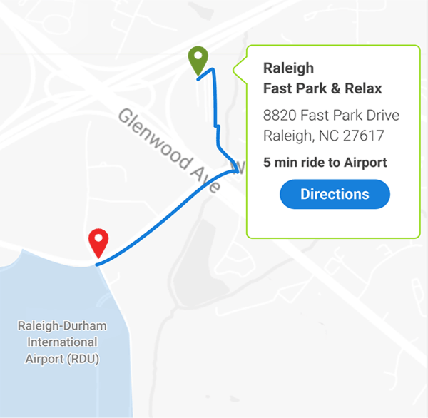 Your RDU Airport Parking Solution Map